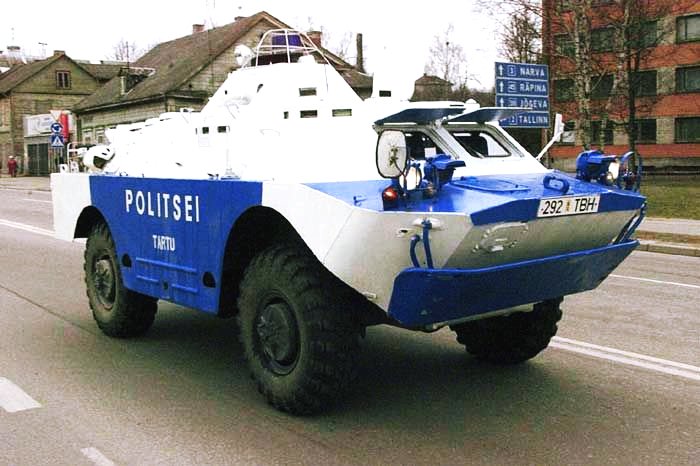 민수용으로 전환되어 에스토니아 경찰이 사용중인 BRDM-2 장갑차 <출처: Public Domain>