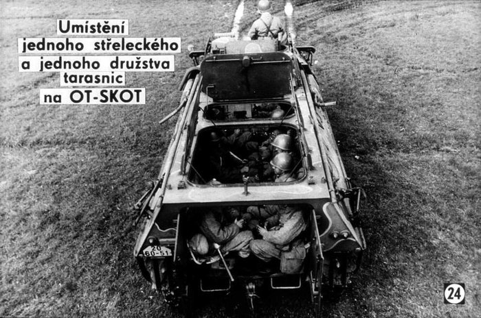OT-64 SKOT의 후방 병력실 승차 모습 <출처 : armedconflicts.com>