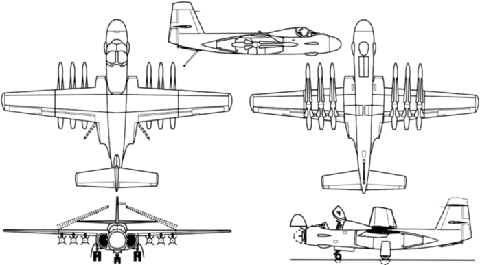 F6-D 미사일러 항공기의 콘셉트 디자인. (출처: Public Domain)
