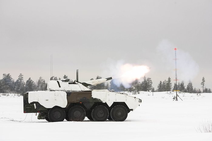 핀란드군용 AMOS 박격포 차량 XA-361 <출처 : 핀란드 국방부>