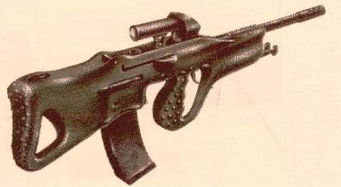 최초 컨셉 디자인 스케치 M203. 유탄발사기와의 혼동을 피하기 위해 TAR로 명칭을 바꿨다. 이 최초 컨셉 디자인 스케치에서도 알 수 있지만, 새로운 소총은 소형 무배율 조준경에 3배율 확대경을 기본으로 장착했다. <출처:VERSIA MILITARY)
