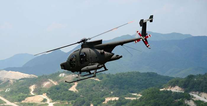 대한민국 육군의 500MD-토우 디펜더 헬기 <출처: 대한민국 육군>
