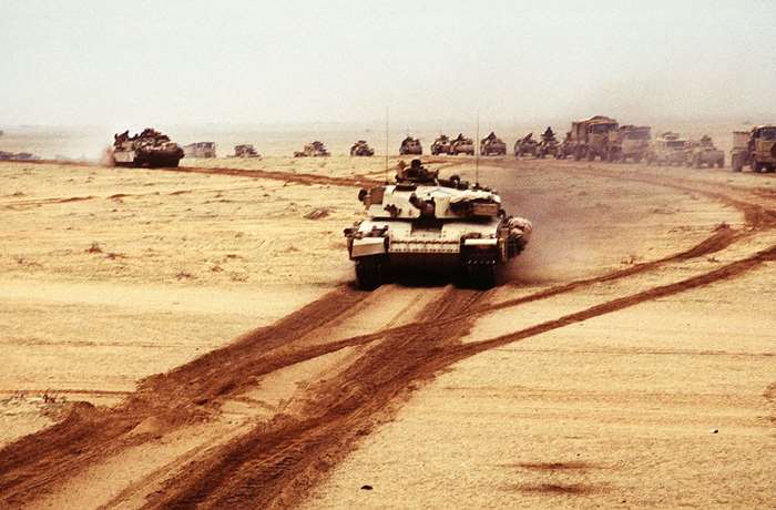 1991년 걸프전에 참전한 영국군은 챌린저 1 전차를 운용했다. <출처: 미 국방부>
