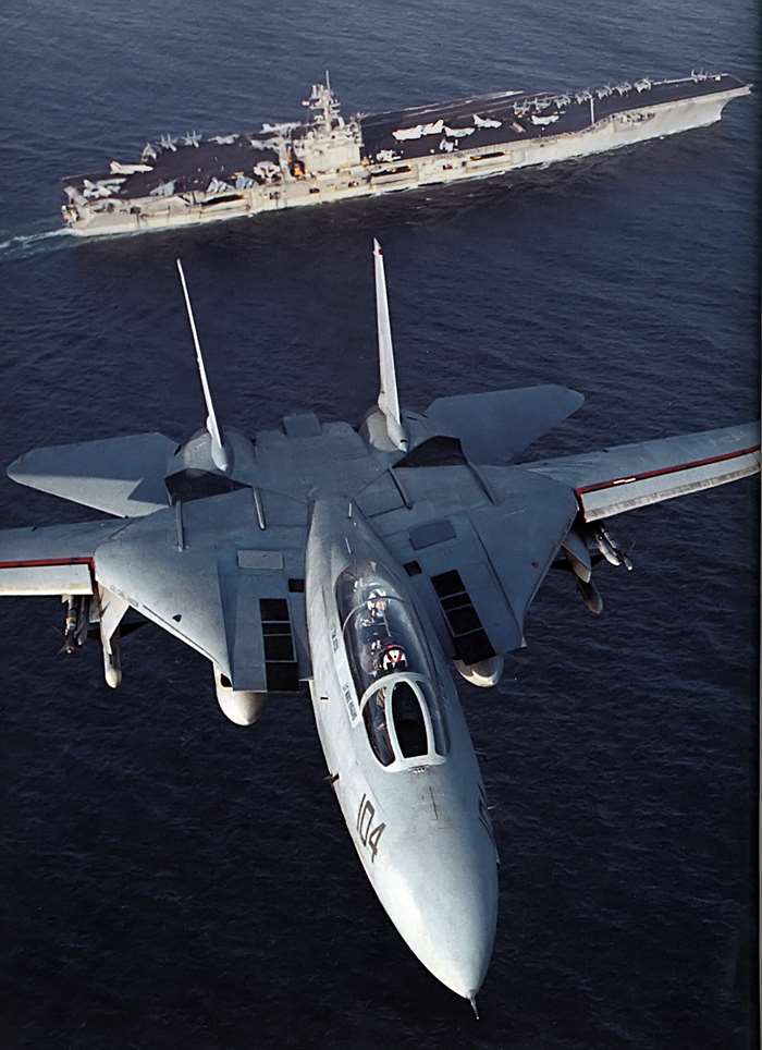  ر Į  ׸(USS Carl Vinson, CVN-70)    51  Ҽ F-14A. <ó:  ر/Public Domain>