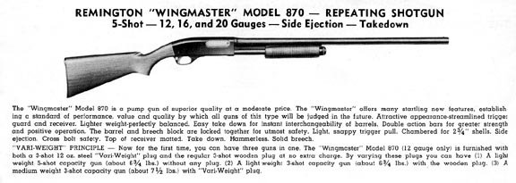 1950년 레밍턴의 발매광고. 당시 최저가 모델의 가격은 69.95불이었다. <출처: remingtonsociety.org>