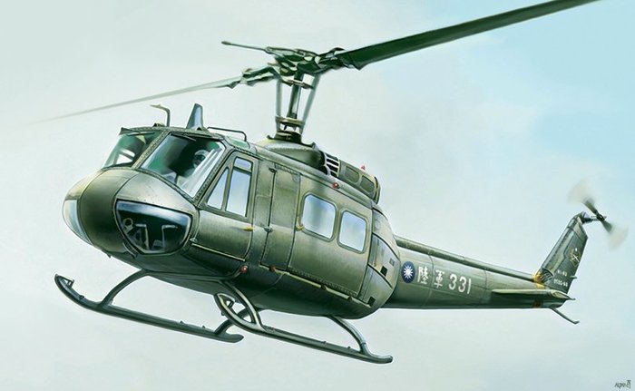 중화민국(타이완) 육군용 UH-1H 이로쿼이 일러스트. (삽화: 알파캣)
