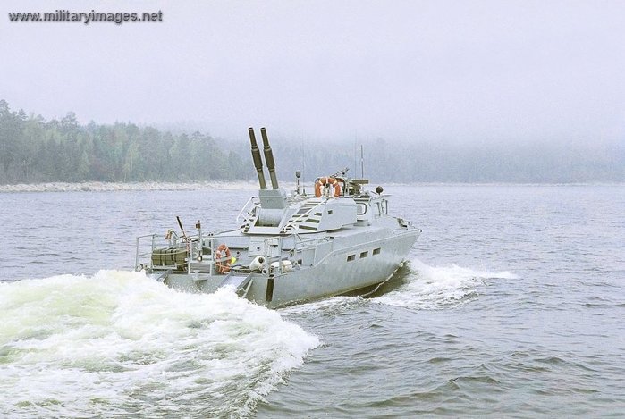 스웨덴 해군 CB90 고속정에 탑재된 NAD <출처 : militaryimages.net>