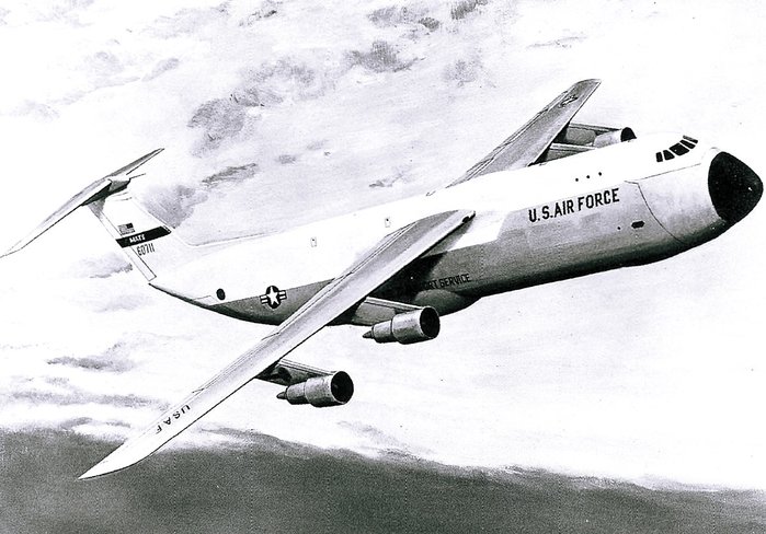 록히드는 C-141처럼 T자형 꼬리날개의 고익기 형상을 제시하였다. <출처: Lockheed Martin>