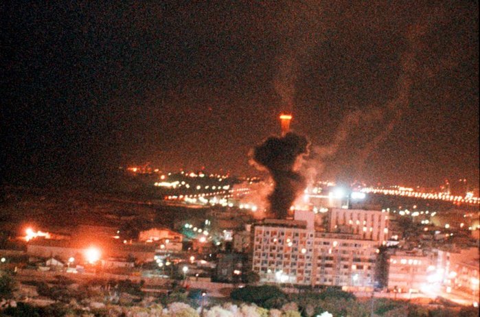 걸프전 당시 이라크는 다국적군 와해를 위해 이스라엘에 대한 스커드 미사일 공격을 감행했다. <출처: Public Domain>