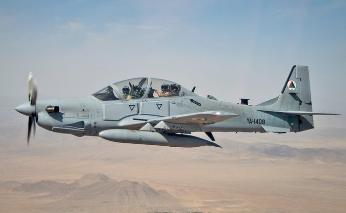 엠브라에르의 슈퍼 투카노는 미군에 의해 A-29 공격기로 도입되어 아프간에 투입되기도 했다. <출처: 미 공군>