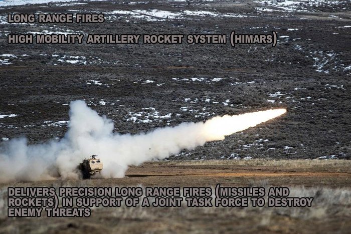 MDTF에 참가한 17화력여단 예하 94포병연대 1대대의 HIMARS(High Mobility Artillery System) <출처: 미 17화력여단 SNS>