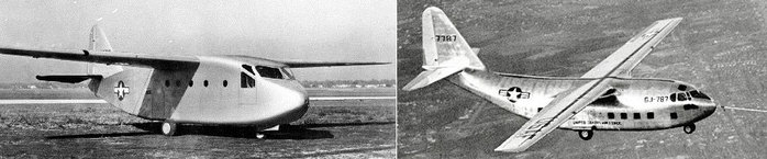 체이스가 개발한 XG-18(좌)와 XG-20(우) 공격용 글라이더 <출처 : 미 공군>