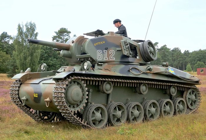스웨덴군이 1943년부터 운용한 스트리스방 M/42 중형전차 <출처 (cc) Jorchr at wikimedia.org>
