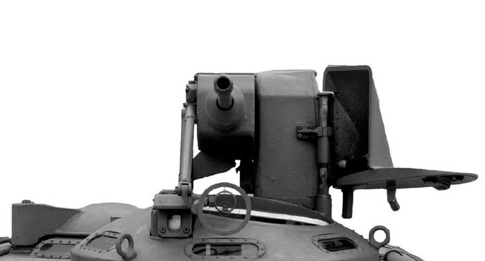20mm 보포스 아칸 m/45 기관포 아래 조준기가 달려 있다. <출처 : ointres.se>
