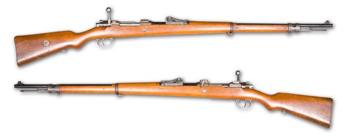 M1903의 기반이 된 독일 마우저의 Gew98. 제2차 대전 당시 독일군의 주력이던 Kar98k의 원형이기도 한 걸작 볼트액션소총이다. < (cc) Armémuseum at Wikimedia.org >