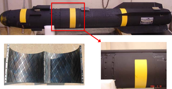 K2A에 적용된 강철파편슬리브. 빨간색으로 표시된 부분이 슬리브의 장착위치로 주장약이 위치한다. <출처: 미 육군 PEO솔저>