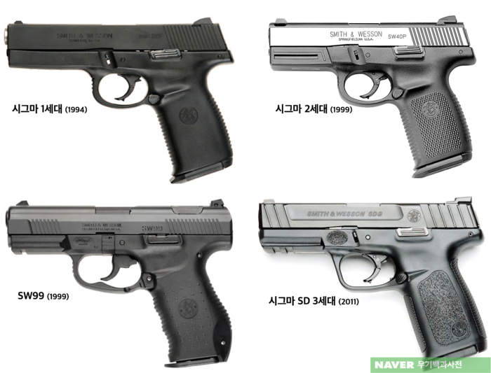 1990년대 이후 폴리머 프레임 자동권총 시장을 개척하기 위해 S&W은 다양한 총기를 개발했지만, 이러한 도전들은 번번히 실패로 끝났다. <출처: NAVER 무기백과사전>