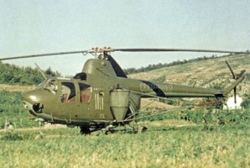 종자 살포기를 장착한 민간용 범용 모델 Mi-1NKh <출처 : aviastar.org>