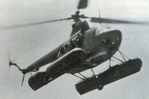 수상 착수용 플로트를 갖춘 포경선용 모델 Mi-1MG <출처 : aviastar.org>