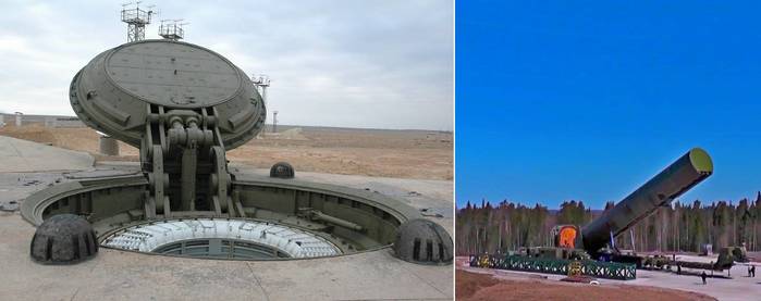 RS-28 사르마트 ICBM의 발사용 사일로(좌)와 미사일 장전 장면(우) <출처: 러시아 국방부>