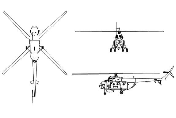 Mi-4의 삼면도 <출처 : Public Domain>