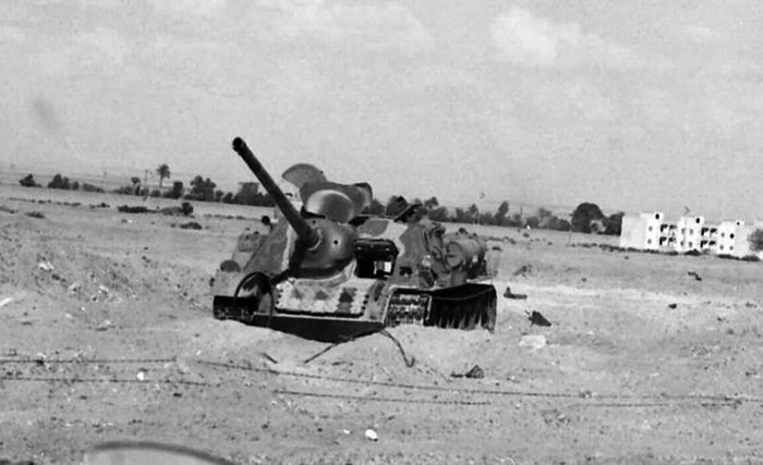 SU-100이 주로 투입되었던 마지막 전쟁은 욤 키푸르 전쟁이었다. < 출처 : Public Domain >