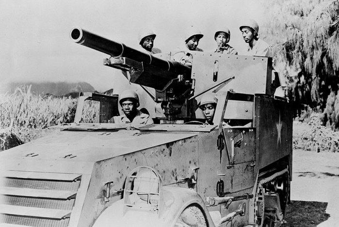 미국 최초의 자주대전차포라고 할 수 있는 M3 GMC. 일선에서 운용해 본 결과 많은 문제점이 드러나면서 후속작의 개발이 시작되었다. < 출처 : Public Domain >