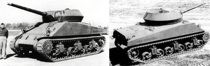T35 시제차량은 M4A2의 차체와 3인치 대전차포를 결합한 형태로 M10의 원형이 되었다. < 출처 : Public Domain >