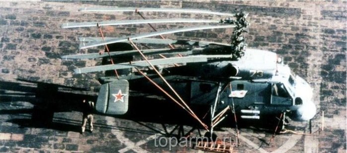메인로터를 접은 상태의 Ka-25 <출처 : toparmy.ru>