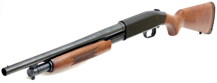 모스버그 500은 동급 총기들 가운데 가장 작은 부품수로 구성되어 단순한 구조와 저렴한 가격으로 레밍턴 870의 아성에 도전했다. 그 결과 미국의 샷건 시장을 양분하면서 미국을 대표하는 총기로 자리잡았다. <출처: O.F. Mossberg & Sons, Inc.>