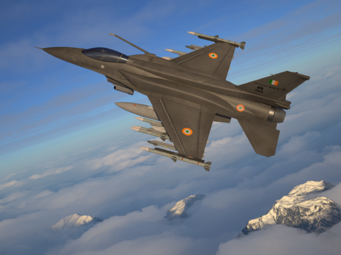 인도군의 MMRCA 2.0에 제안 중인 F-16V의 인도군 형상인 F-21의 CG. (출처: Lockheed-Martin Corps.)