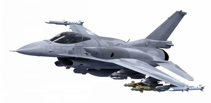 F-16V의 형상. 기존의 F-16과 유사하지만 블록60/62에 가깝다. <출처: Public Domain>