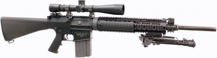 Mk 11 Mod 0 저격소총은 SR-25 시리즈 가운데 가장 높은 정밀도를 자랑한다. <출처: Public Domain>