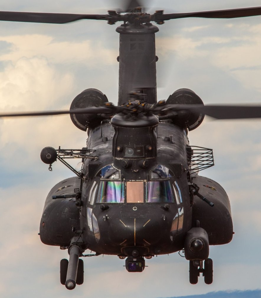 현재 미 특수전 항공수송의 주력은 MH-47G 헬기이다. <출처: US Army>