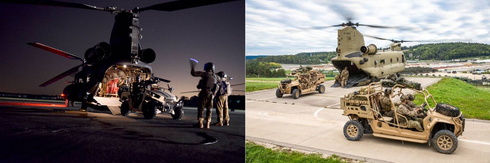 각종 차량을 활용하는 특수작전의 기동화 경향도 MH-47G의 수요를 높이게 되는 계기가 되었다. <출처: USSOCOM, US Army>