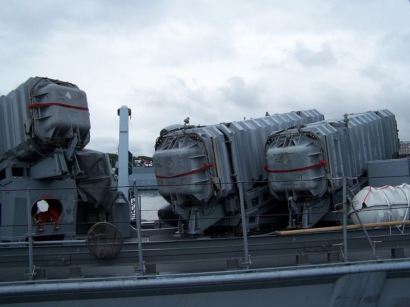 2016년까지 운용된 독일 해군의 게파르드급 미사일 고속정 탑재된 엑조세 발사관. 총 4기의 MM38을 탑재했다. < 출처: Public Domain >