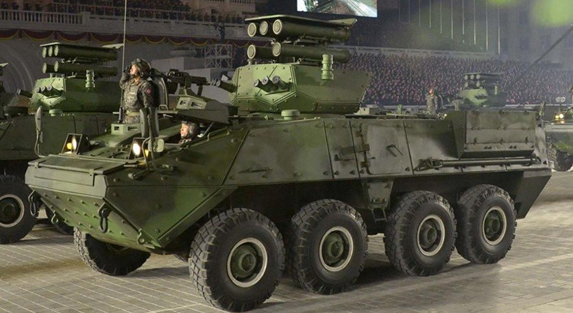 북한군 기계화여단 수성포 중대의 차세대 구축전차가 될 M-2020 반땅크 로케트 차량 <출처: 조선중앙TV>