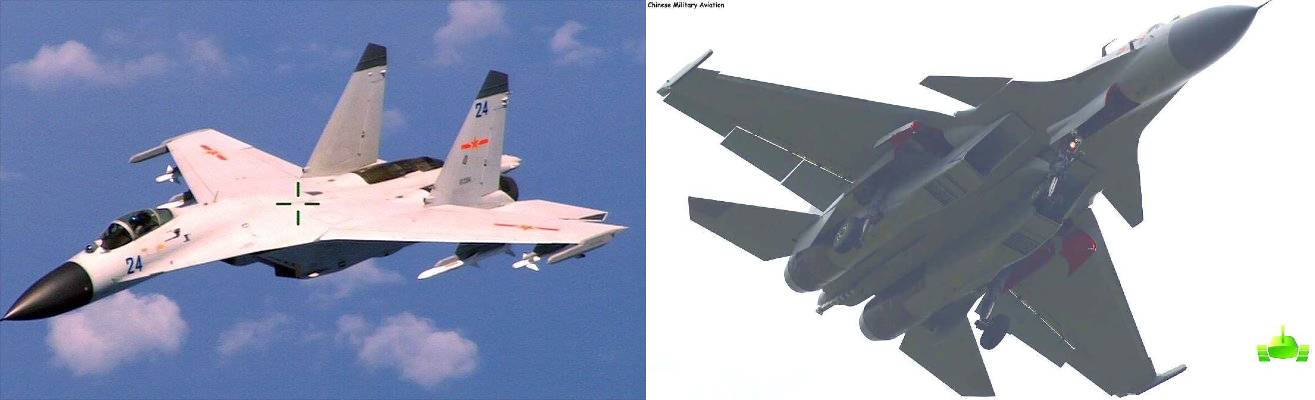 (좌) J-11B와 (우) J-15T. 지금도 자유 우방국들을 위협하는 중국의 불법 복제 전투기들이다.