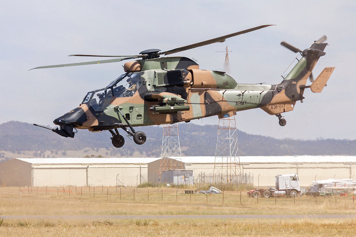 오스트레일리아 육군 소속 EC-665 타이거 ARH(Armored Reconnaissance Helicopter) 형상. (출처: Bidgee/Wikimedia Commons)