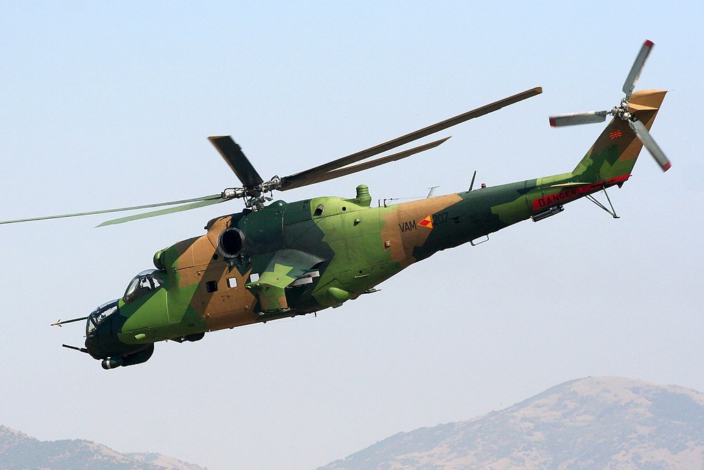 마케도니아 군의 Mi-24V 형상. (출처: Filip.vidinovski/Wikimedia Commons)