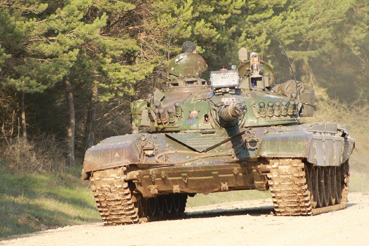 2016년 4월, 세이버 정션(Sabre Junction) 16 연습 간 촬영된 슬로베니아 육군의 M-84. (출처: US Army University Press)