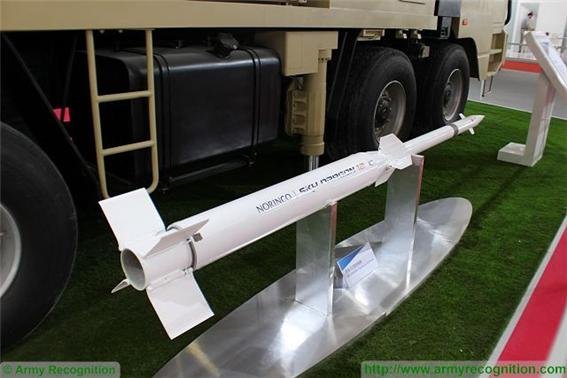 중국 노린코에서 9M311 단거리 방공 유도탄을 역설계하여 개발한 FK-1000 유도탄 <출처 : Army Recognition>