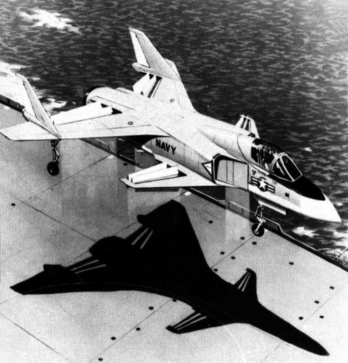 미 해군이 기대를 걸었던 XFV-12 수직이착륙 전투기는 기술적인 한계로 실패하였다. <출처 : 미 해군>
